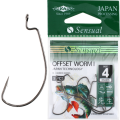 Офсетный крючок Mikado WORM 1 № 8  (5 шт.)