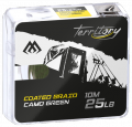 Поводочный плетеный шнур Mikado Territory COATED Braid зелёная (25 LB, 10 м)