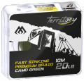 Поводочный плетеный шнур Mikado Territory FAST SINKING PREMIUM BRAID зелёный (30 LB, 10 м)