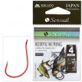 Крючки рыболовные Mikado Sensual Keiryu № 12 красные с колечком