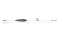 Оснастка на сома Mikado SET I  ADJUSTABLE COMBI RIG 200 см., крючок 2/0 + поплавок 10 г., 100 кг.