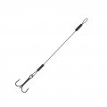 Поводок с тройником № 1 для снасточки Mikado JAWS STEEL 9 см., 18 кг. (2 шт)